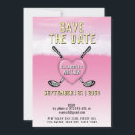 Pink Golf Wedding Invitation Design<br><div class="desc">Minimalist Custom Elegant Golfer Wedding Design by Edward Eksi. Easy modification of TEXTS for your needs.</div>