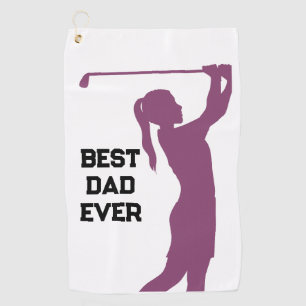 Pink Golfer Silhouette Custom Best golf towels