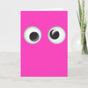 Pink Googly Eyes Valentine's Day Card