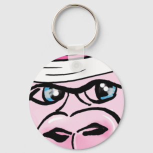 Pink Gorilla with Sweatband Keychain