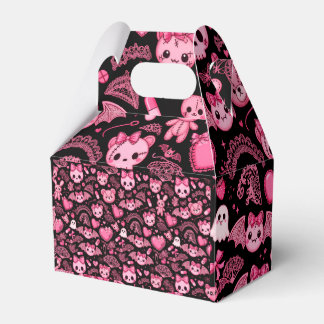 Pink Goth Kawaii Gable Box - Spooky Party Favour