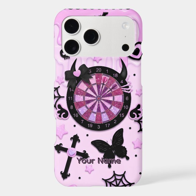 Pink Gothic Darts Phone Case (Back)