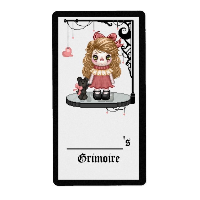 Pink Gothique Love Doll Pixel Art (Devant)