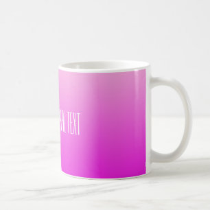 Pink Gradient custom text mugs