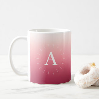Pink Gradient Initials Mug