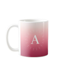 Pink Gradient Initials Mug