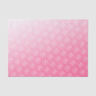 Pink gradient logo tissue paper business packaging