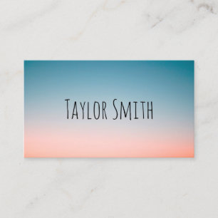 pink gradient modern sunset trendy business card