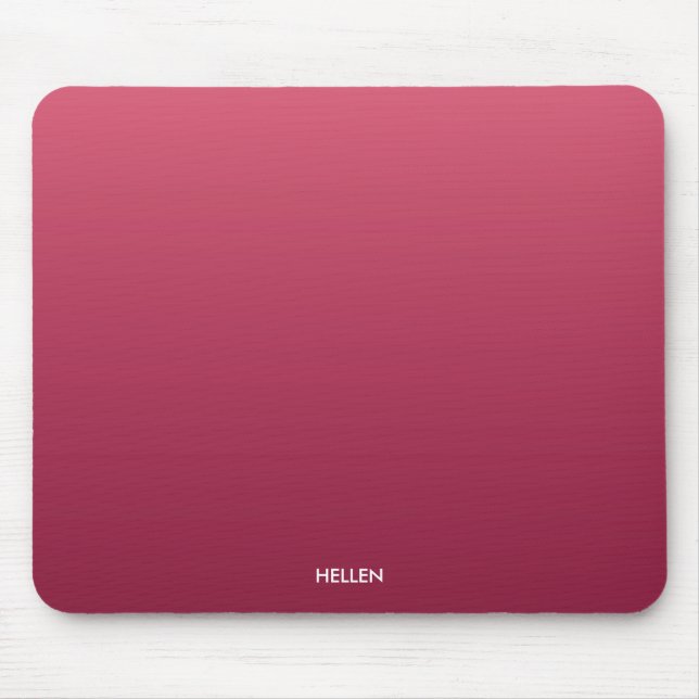 Pink Gradient Ombre Personalized Mouse Pad (Front)