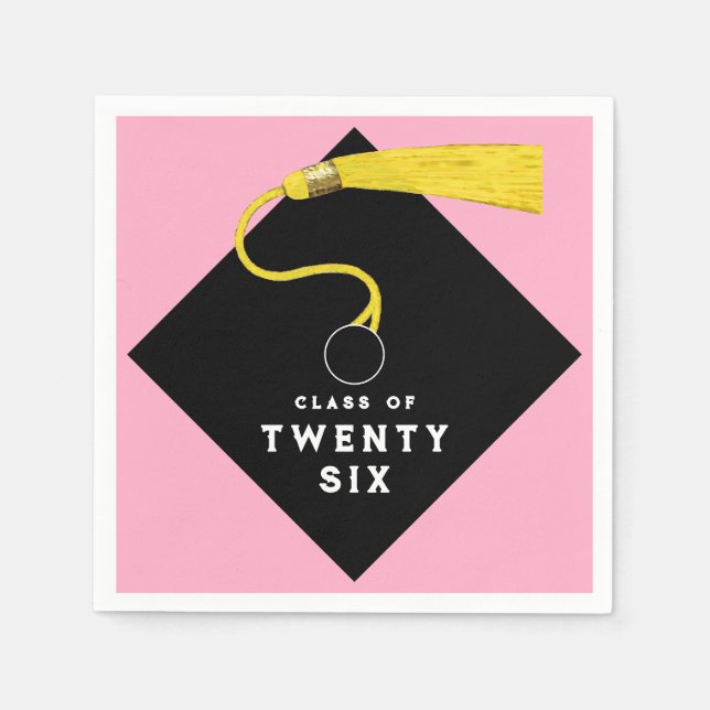Pink Graduation 2026 Party Napkin (Front)