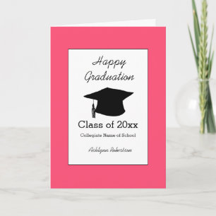 Pink Graduation Class of 2025 Card