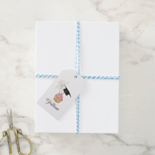 Pink Graduation Cupcake Graduate Gift Tags