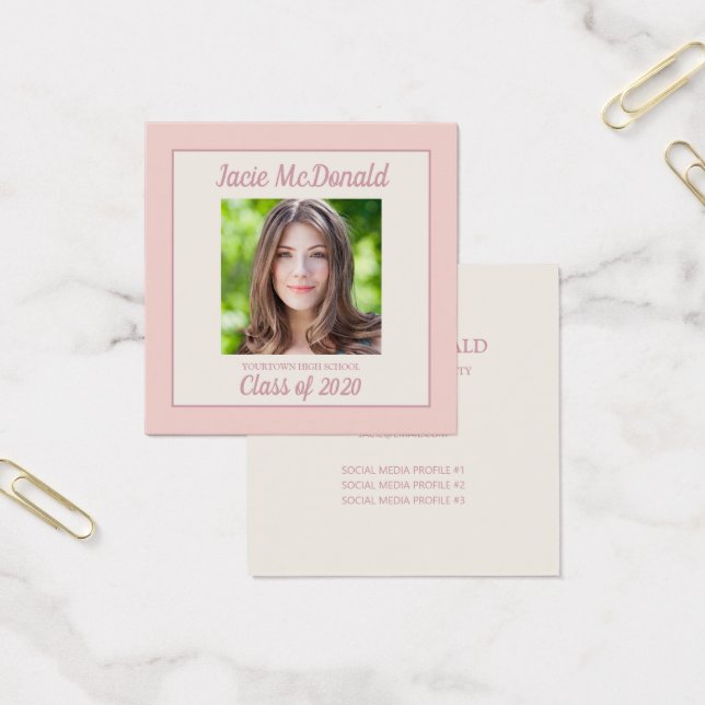 Pink Graduation Photo Profile Insert (Office)