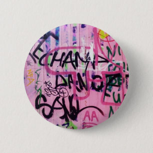 Pink Graffiti 2 Inch Round Button