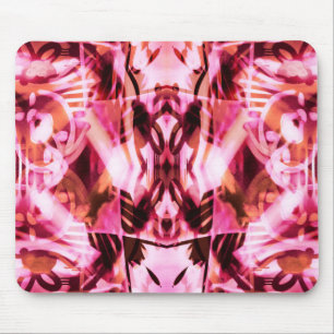 Pink graffiti pattern mouse pad
