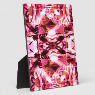 Pink graffiti pattern plaque