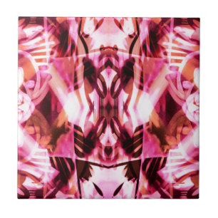 Pink graffiti pattern tile