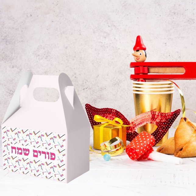 Pink Gragger Mishloach Manot Purim  Favor Box (Creator Uploaded)