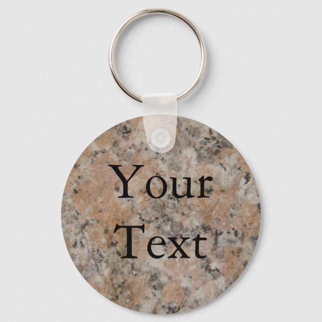 Pink Granite Keychain (Front)