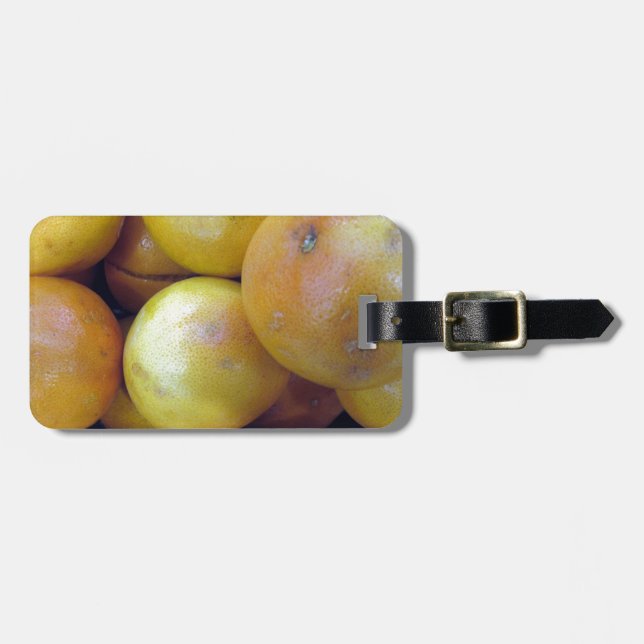 Pink Grapefruit Luggage Tag (Front Horizontal)