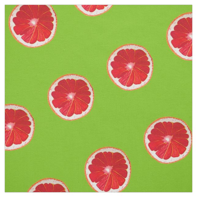 Pink grapefruit pop art kitsch fabric (Swatch)