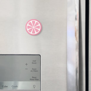 Pink Grapefruit Slice Summer Fruit Magnet