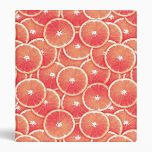 Pink grapefruit slices binder