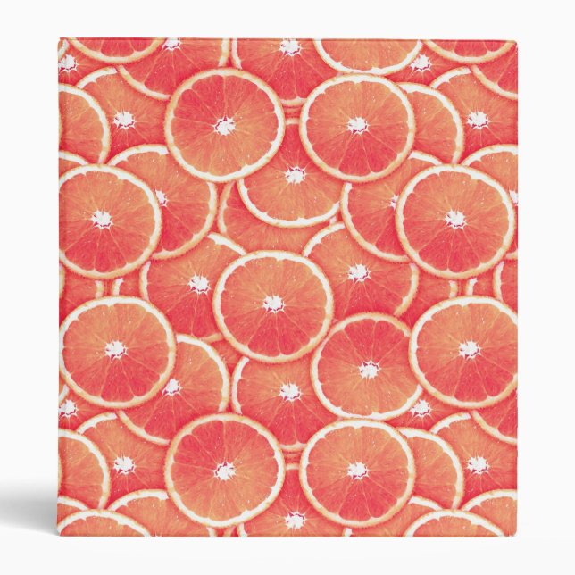 Pink grapefruit slices binder (Front)
