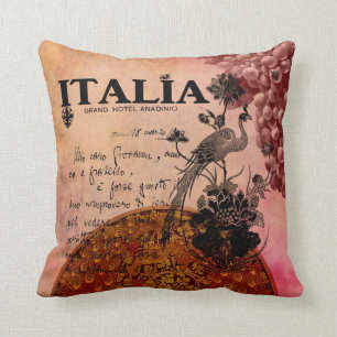Pink Grapes Italia Throw Pillow