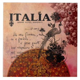 Pink Grapes Italia Tile