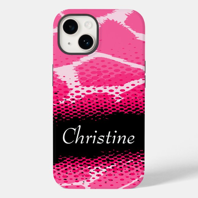 Pink graphic animal print case (Back)