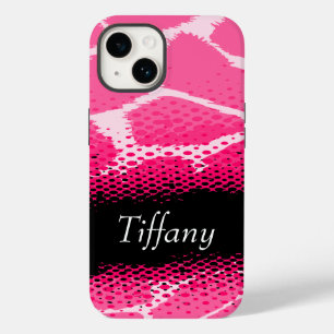 Pink graphic animal print iphone case