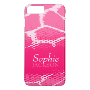 Pink graphic animal print iphone tough case