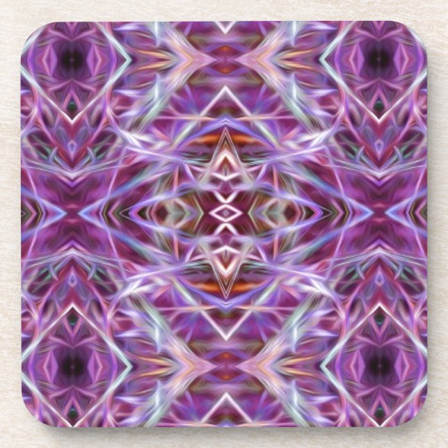 Pink Graphic Mandala Coaster (Front)