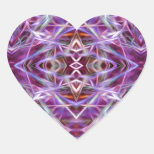 Pink Graphic Mandala Heart Sticker