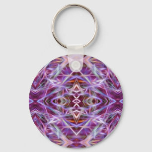 Pink Graphic Mandala Keychain