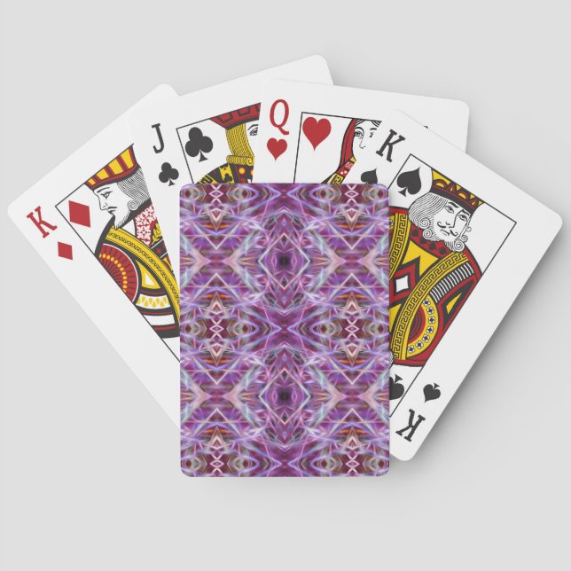 Pink Graphic Mandala Playing Cards (Back)