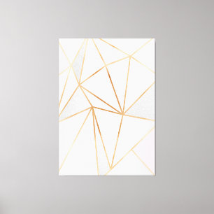 Pink, Gray & Gold Geo Canvas Print