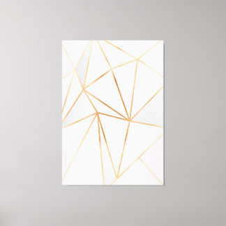 Pink, Gray & Gold Geo Canvas Print
