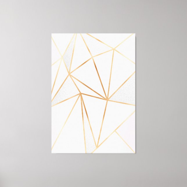 Pink, Gray & Gold Geo Canvas Print (Front)