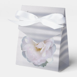Pink gray rose favor box