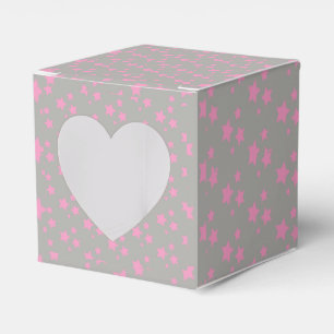 Pink Gray Stars Modern design Favor Box