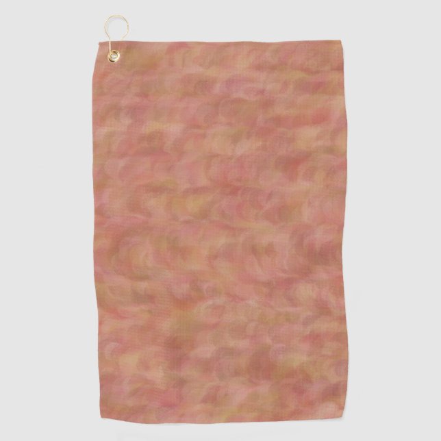 Pink Green Abstract Seamless Pattern Golf Towel (Front)