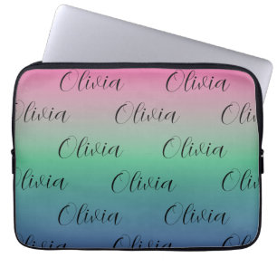Pink, Green and Blue Gradient Laptop Sleeve