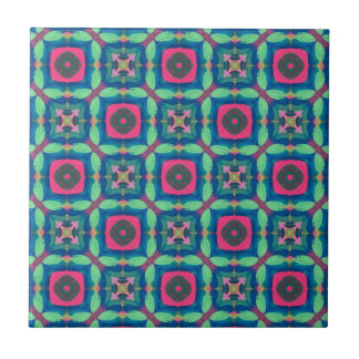 Pink, Green and Blue Tile