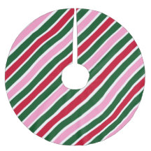 Pink Green and Red Christmas Candy Cane Stripes