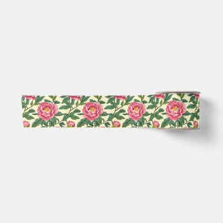 Pink, Green and Yellow Chinoiserie Floral Satin Ribbon