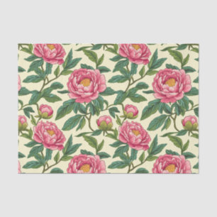 Pink, Green and Yellow Chinoiserie Floral Tissue Paper