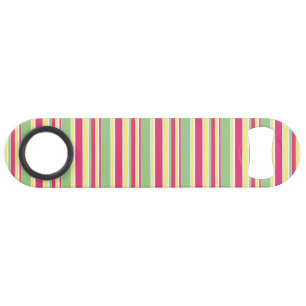 Pink, green and yellow stripes bar key