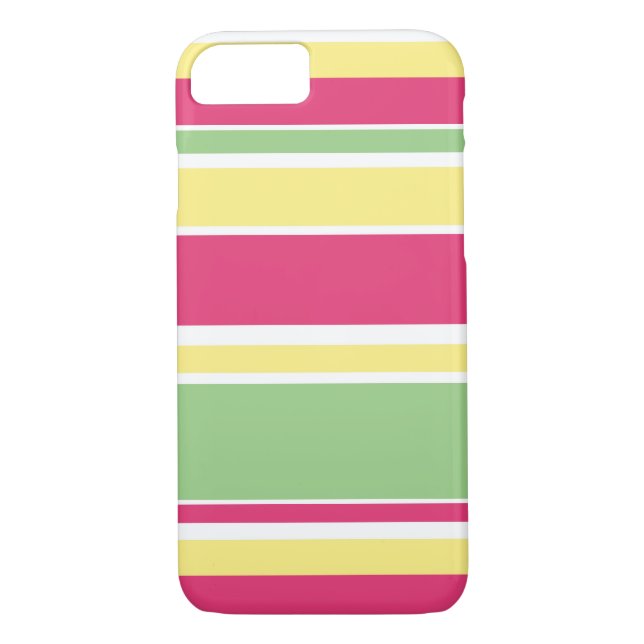 Pink, green and yellow stripes Case-Mate iPhone case (Back)